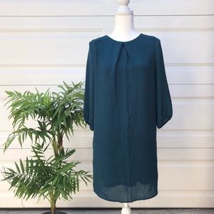 H&M Forrest Green Shift Dress Size 2